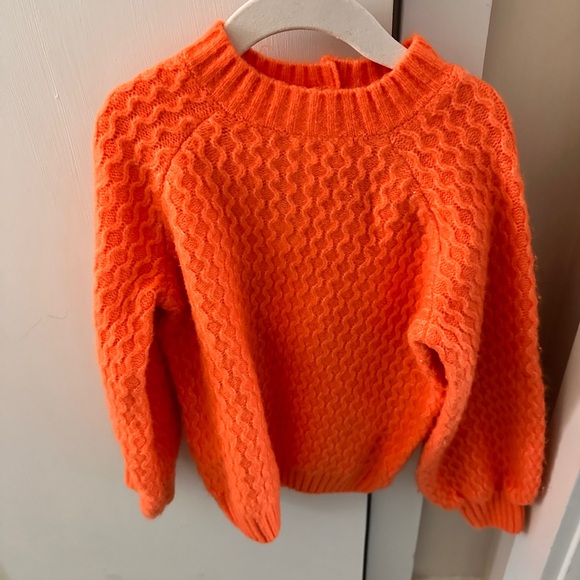 Vibrant and comfy orange sweater, size 6 girls, Janie&Jack - Picture 1 of 6